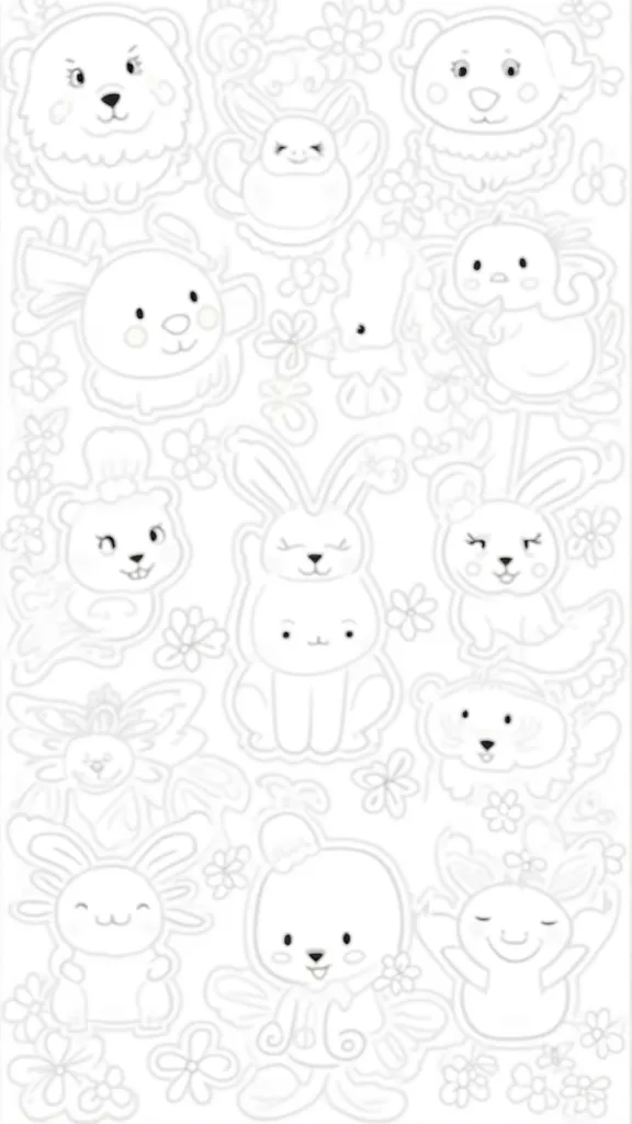 smiley critters coloring page